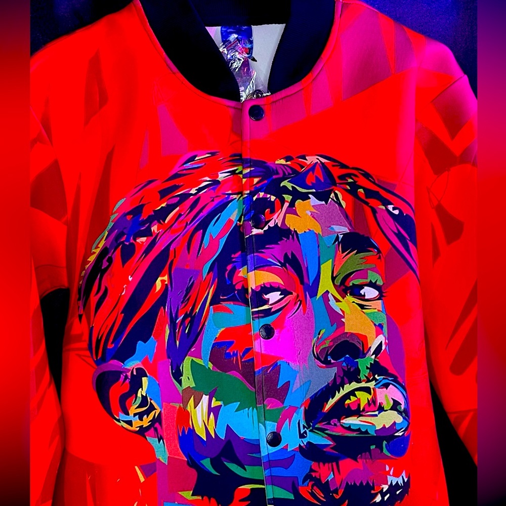 Legendary Rapper 2PAC Shakur Button Up Jacke